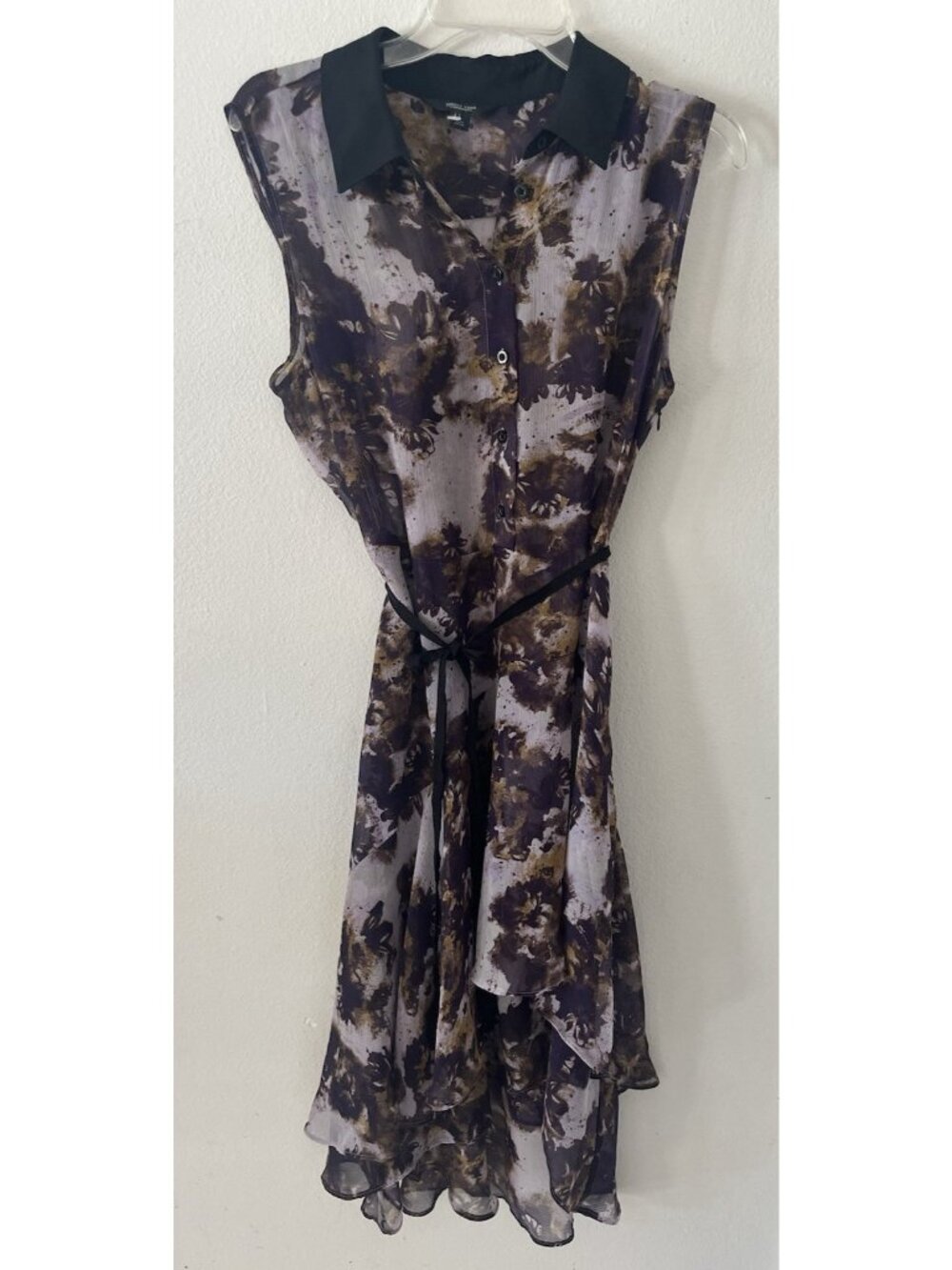 Vera Wang Women's Goth Whimiygoth Grunge Fairy Floral Dress Size L hi-low Sheer - Picture 2 of 11